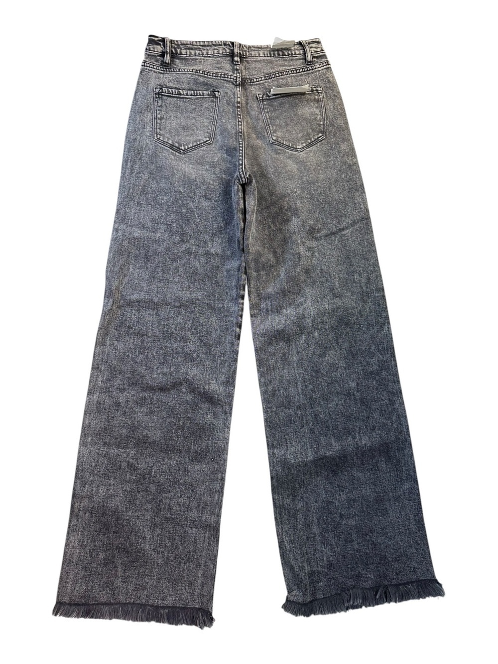Kancan High Waisted Wide Leg Fringe Hem Jeans Size 28 NEW NWT - Picture 2 of 8